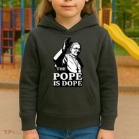 The Pope Is Dope Pope Leo XIV Kids Hoodie thumb 3