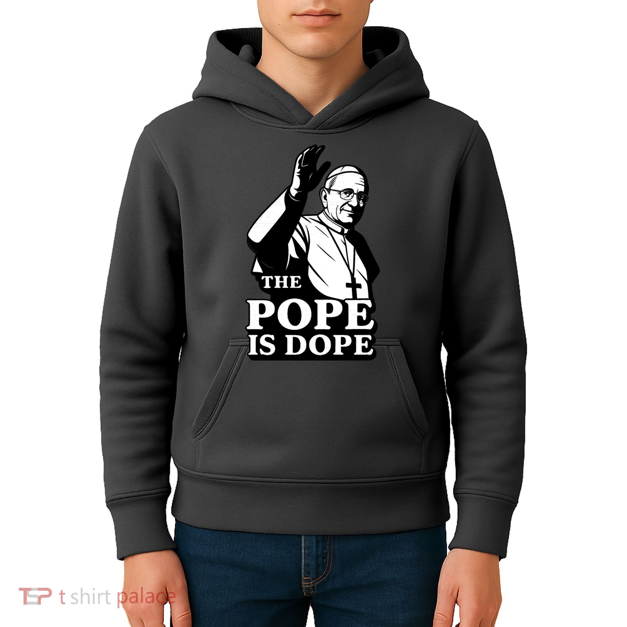 The Pope Is Dope Pope Leo XIV Kids Hoodie