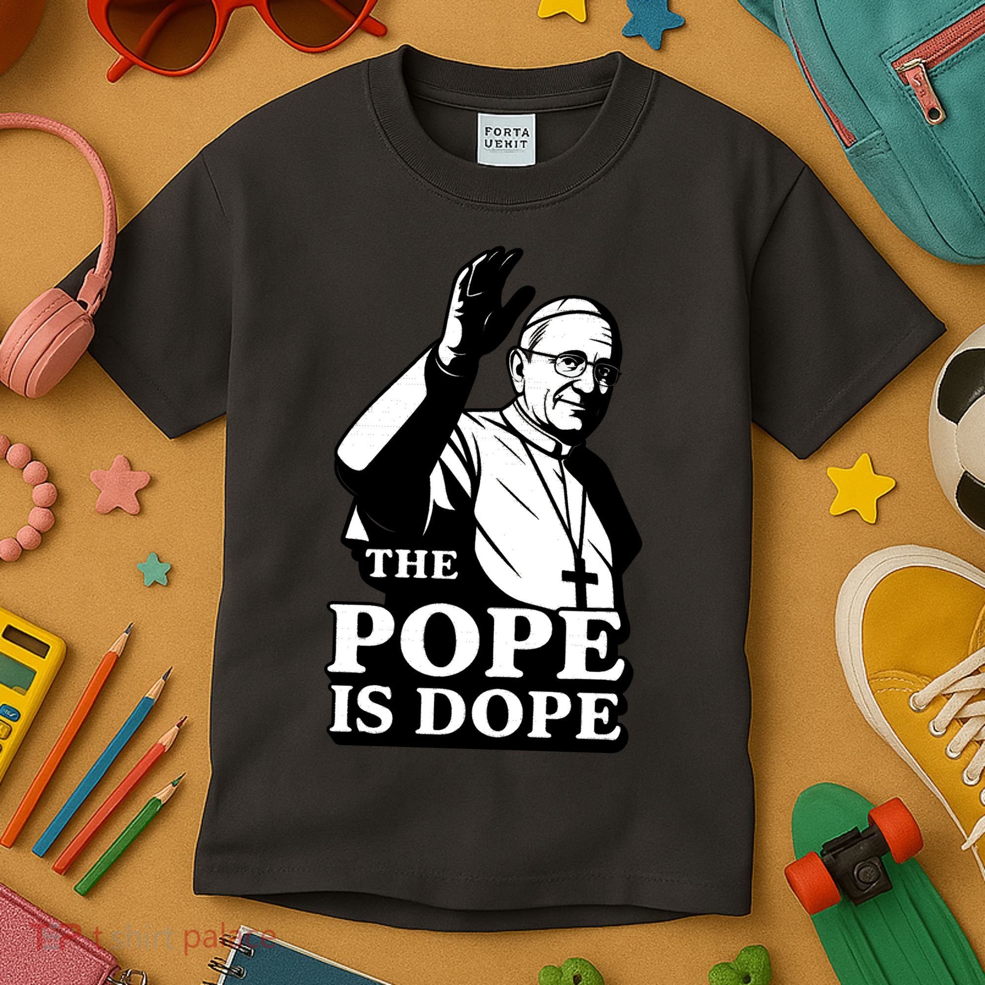 The Pope Is Dope Pope Leo XIV Kids T-Shirt