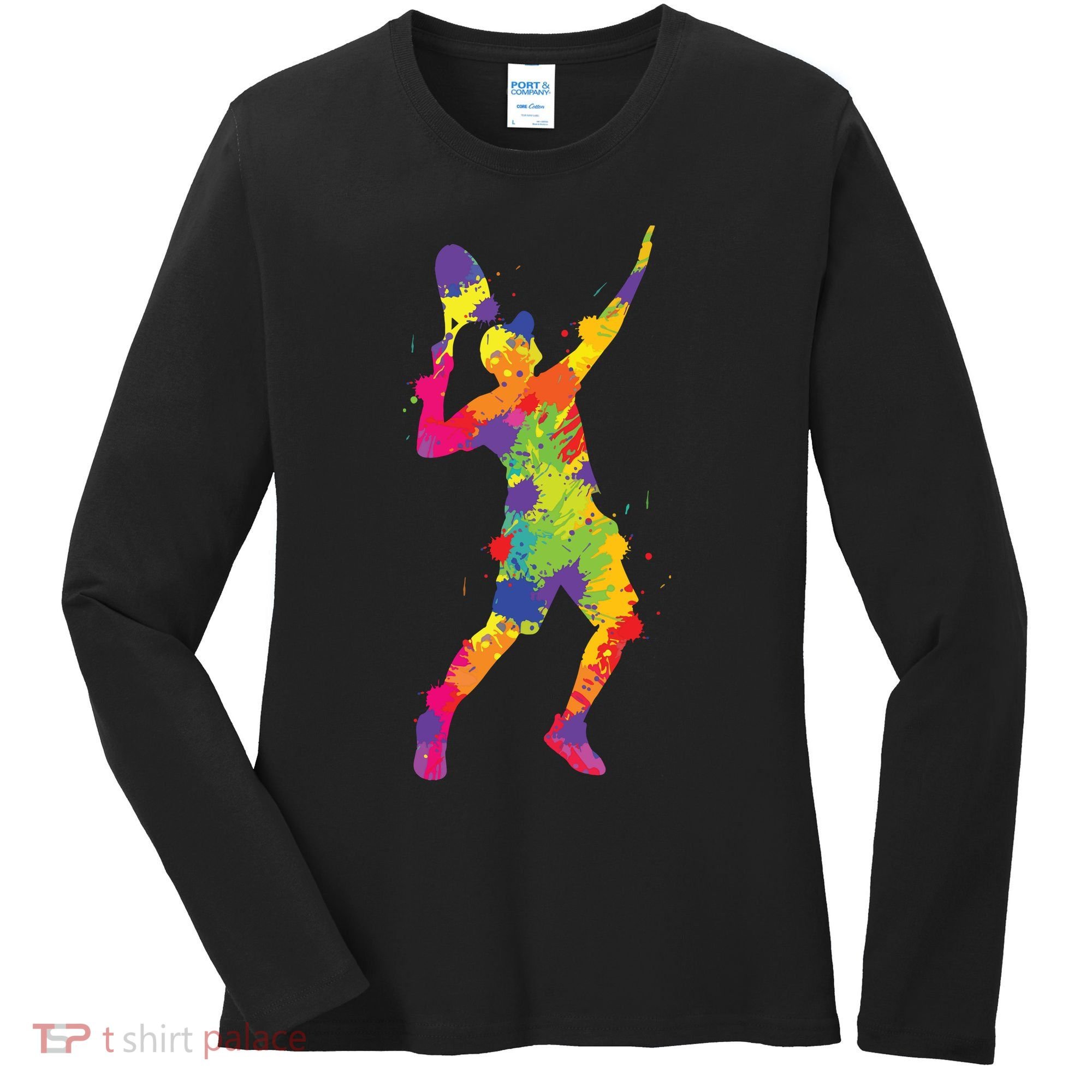 Tennis Player Kids Boy Women's Long Sleeve Shirt