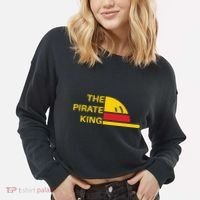 The Pirate King Best Pirate Anime Ever Cropped Pullover Crew thumb 2