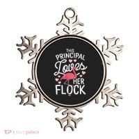This Principal Loves Her Flock Flamingo Teacher School Gift Ornament thumb 0