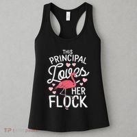 This Principal Loves Her Flock Flamingo Teacher School Gift Women's Tank Top thumb 3
