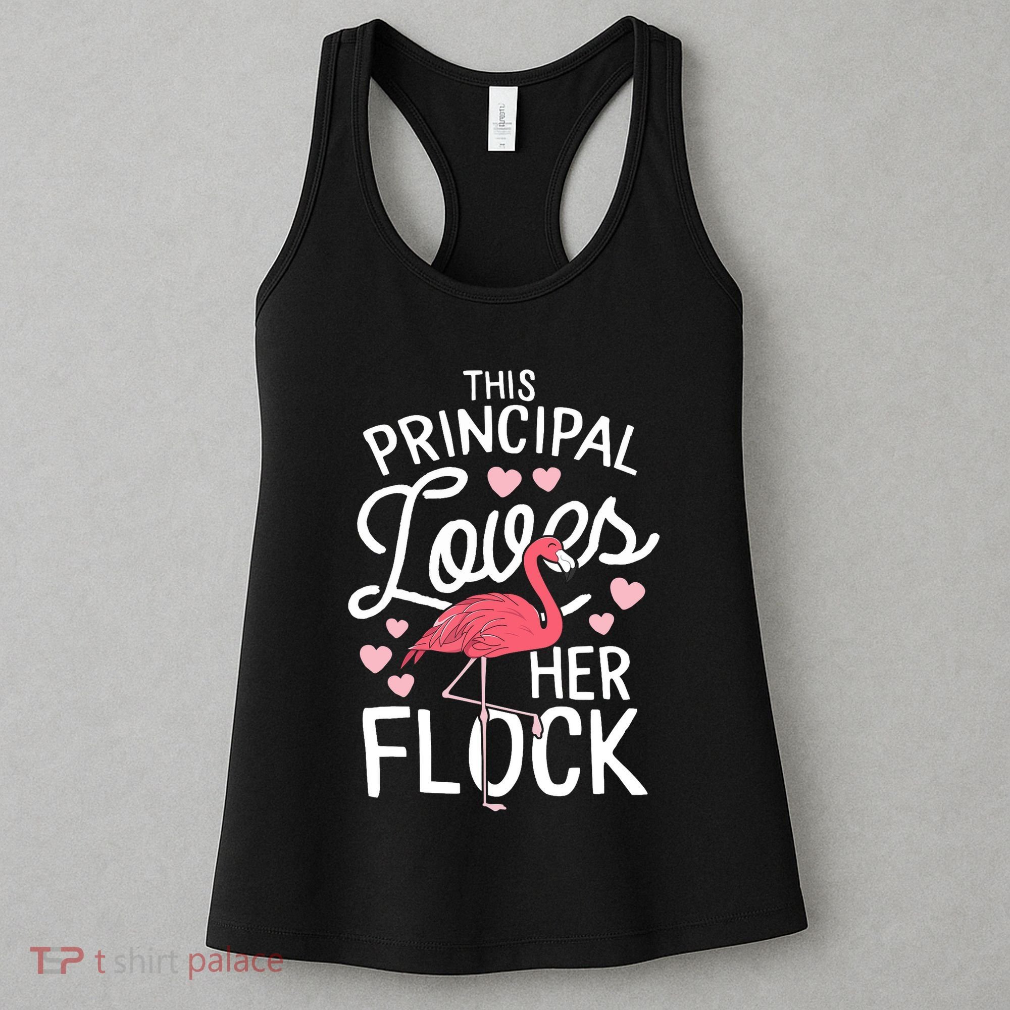 This Principal Loves Her Flock Flamingo Teacher School Gift Women's Tank Top
