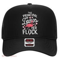 This Principal Loves Her Flock Flamingo Teacher School Gift Hat thumb 0