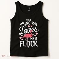 This Principal Loves Her Flock Flamingo Teacher School Gift Tank Top thumb 2
