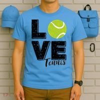 Tennis Player Lover I Love Tennis Gift T-Shirt thumb 5