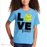 Tennis Player Lover I Love Tennis Gift Kids T-Shirt thumb 2