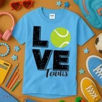 Tennis Player Lover I Love Tennis Gift Kids T-Shirt thumb 3