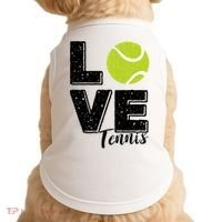 Tennis Player Lover I Love Tennis Gift Doggie Tank thumb 0