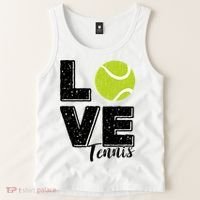 Tennis Player Lover I Love Tennis Gift Tank Top thumb 2