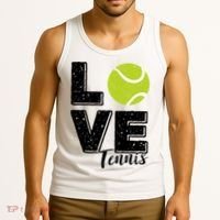 Tennis Player Lover I Love Tennis Gift Tank Top thumb 3