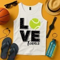 Tennis Player Lover I Love Tennis Gift Tank Top thumb 4