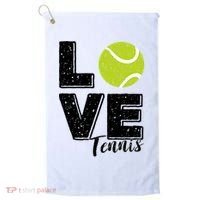 Tennis Player Lover I Love Tennis Gift Golf Towel thumb 0