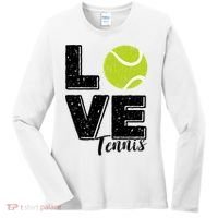 Tennis Player Lover I Love Tennis Gift Women's Long Sleeve Shirt thumb 0
