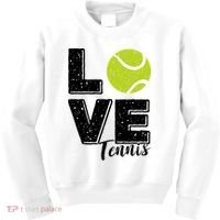 Tennis Player Lover I Love Tennis Gift Kids Sweatshirt thumb 0