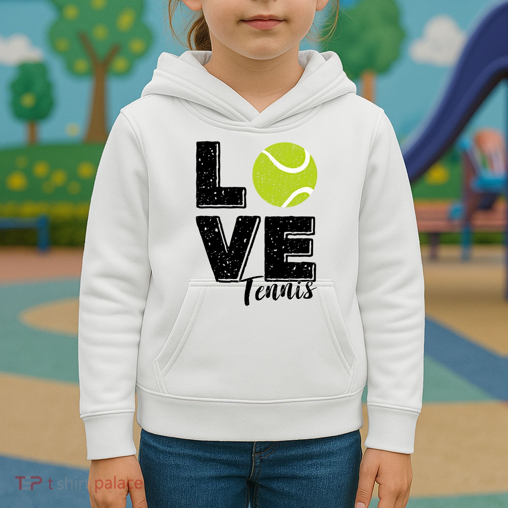 Tennis Player Lover I Love Tennis Gift Kids Hoodie