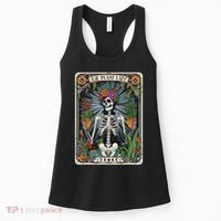 The Plant Lady Funny Mystic Skeleton Tarot Cards Plant Lover Women's Tank Top thumb 0