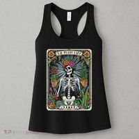 The Plant Lady Funny Mystic Skeleton Tarot Cards Plant Lover Women's Tank Top thumb 3
