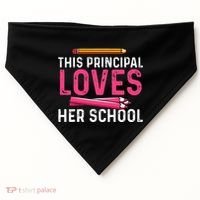 This Principal Loves Her School Best Principal USA-Made Doggie Bandana thumb 0