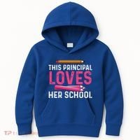 This Principal Loves Her School Best Principal Kids Hoodie thumb 0