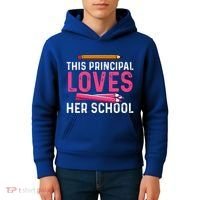 This Principal Loves Her School Best Principal Kids Hoodie thumb 4