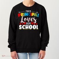 This Principal Loves Her School Principal Day Best Principal Cute Gift Women's Sweatshirt thumb 0