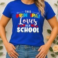 This Principal Loves Her School Principal Day Best Principal Cute Gift Women's T-Shirt thumb 2