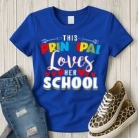 This Principal Loves Her School Principal Day Best Principal Cute Gift Women's T-Shirt thumb 3