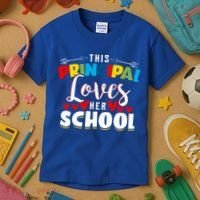 This Principal Loves Her School Principal Day Best Principal Cute Gift Kids T-Shirt thumb 3