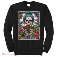 The Plant Lover Tarot Card Skeleton Flower Gardening Sweatshirt thumb 0