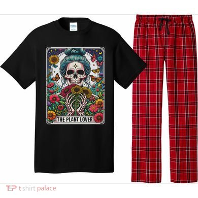 The Plant Lover Tarot Card Skeleton Flower Gardening Pajama Set