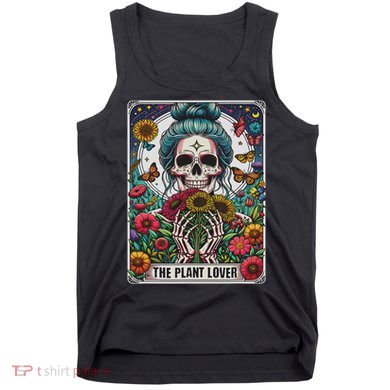 The Plant Lover Tarot Card Skeleton Flower Gardening Tank Top