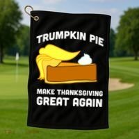 Trumpkin Pie Make Thanksgiving Great Again Golf Towel thumb 1