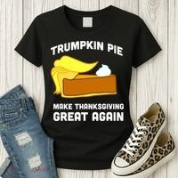 Trumpkin Pie Make Thanksgiving Great Again Women's T-Shirt thumb 3