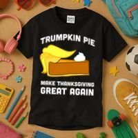 Trumpkin Pie Make Thanksgiving Great Again Kids T-Shirt thumb 3