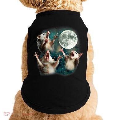 Three Possum Moon | 3 Opossum Funny Weird Cursed Meme Doggie Tank