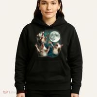 Three Possum Moon | 3 Opossum Funny Weird Cursed Meme Hoodie thumb 5