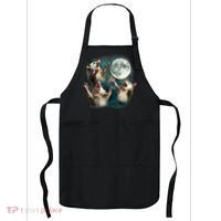 Three Possum Moon | 3 Opossum Funny Weird Cursed Meme Apron thumb 0
