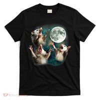 Three Possum Moon | 3 Opossum Funny Weird Cursed Meme T-Shirt thumb 0