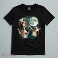 Three Possum Moon | 3 Opossum Funny Weird Cursed Meme T-Shirt thumb 5