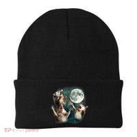 Three Possum Moon | 3 Opossum Funny Weird Cursed Meme Beanie thumb 0