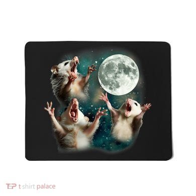 Three Possum Moon | 3 Opossum Funny Weird Cursed Meme Mousepad