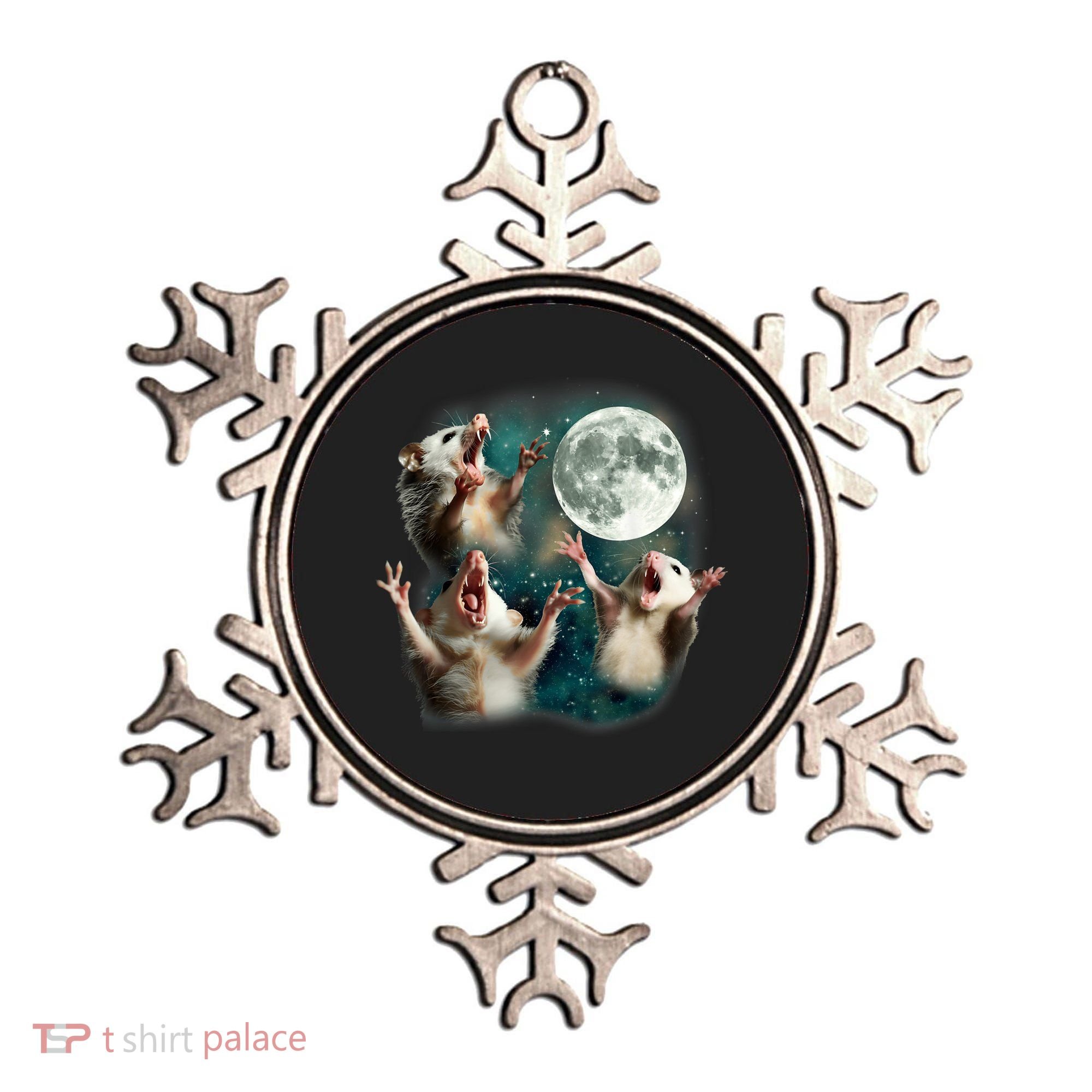 Three Possum Moon | 3 Opossum Funny Weird Cursed Meme Ornament