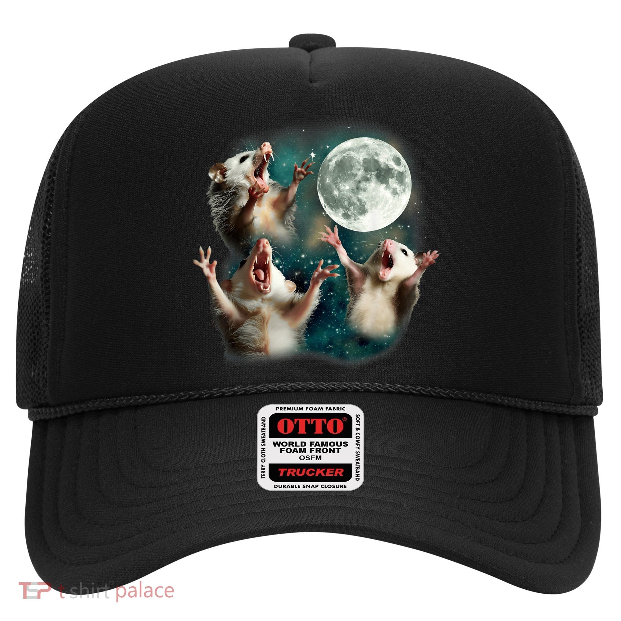 Three Possum Moon | 3 Opossum Funny Weird Cursed Meme Hat