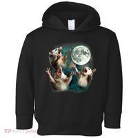 Three Possum Moon | 3 Opossum Funny Weird Cursed Meme Toddler Hoodie thumb 0
