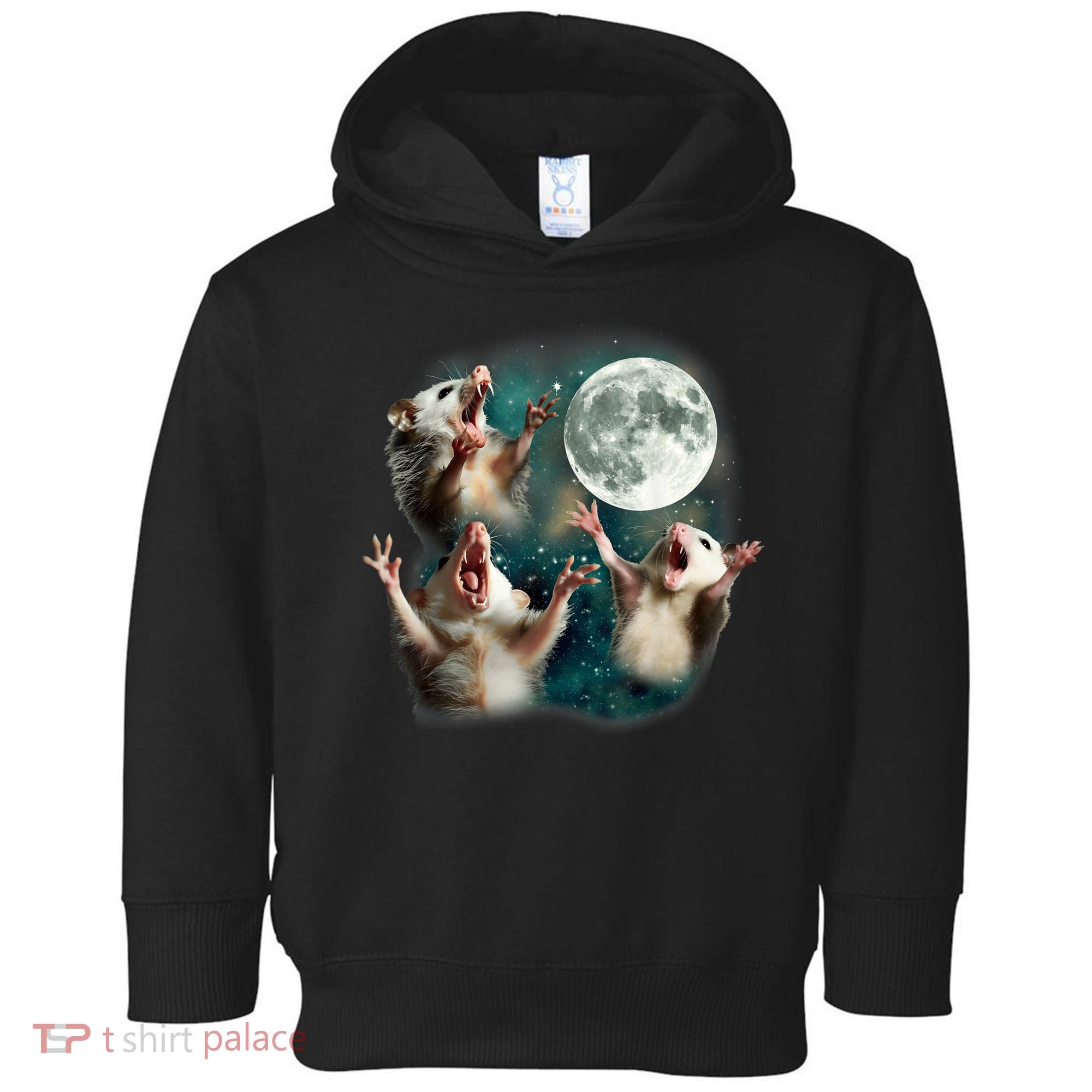Three Possum Moon | 3 Opossum Funny Weird Cursed Meme Toddler Hoodie