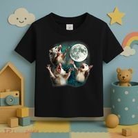 Three Possum Moon | 3 Opossum Funny Weird Cursed Meme Toddler T-Shirt thumb 3