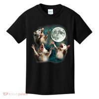 Three Possum Moon | 3 Opossum Funny Weird Cursed Meme Kids T-Shirt thumb 0