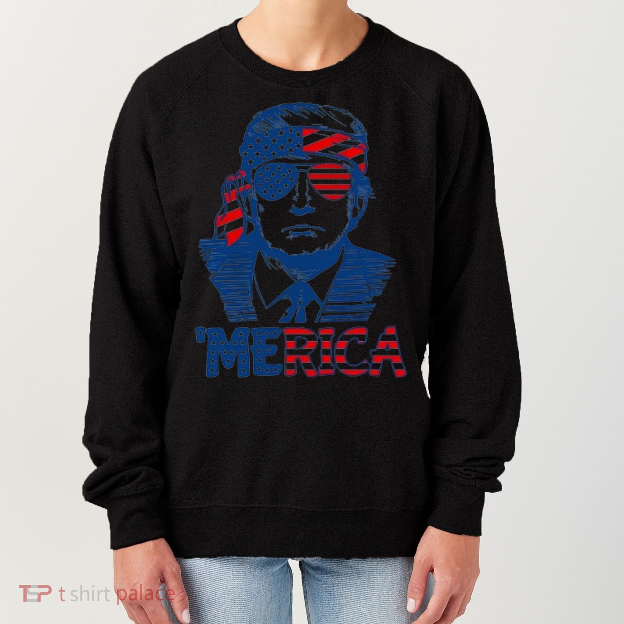 Trump Patriotic Merica Women's Sweatshirt